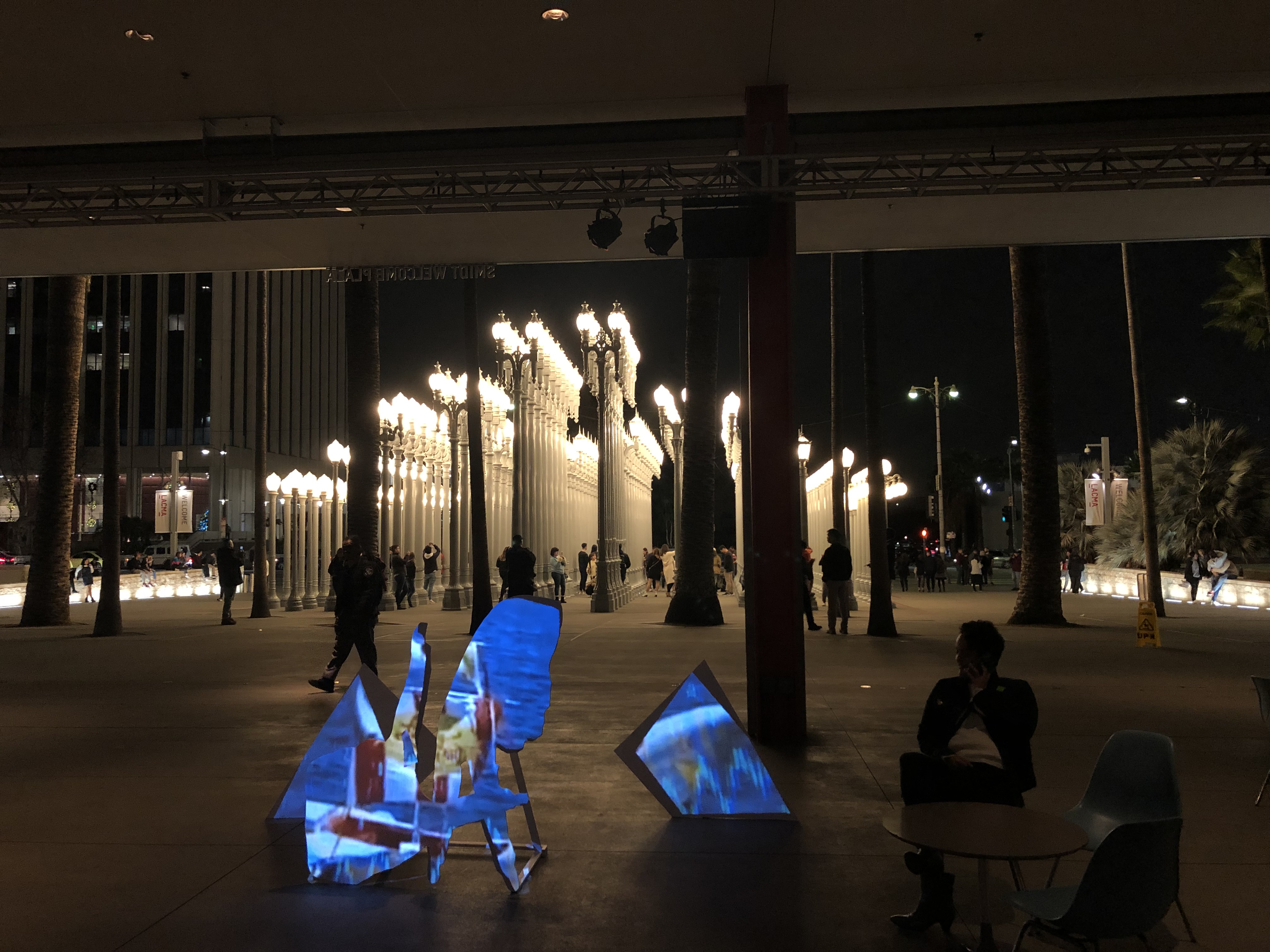 LACMA installation crowd